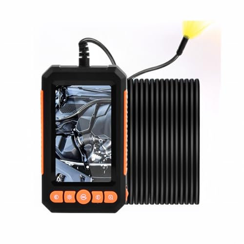 Focenat Endoscopio Cámara de Inspección, Camara Inspeccion Tuberias, Cámara Endoscópica, Cámara de Tubo con Luce, Cable Semirrígido de 5m, Cámara de Alcantarillado, HD 1080P, IP67 Impermeable