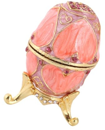 Holibanna Small Jewelry Organizer Egg Shape Storage Box Jewelry Holder Fine Workmanship for Earrings Rings Beads Desktop Ornament