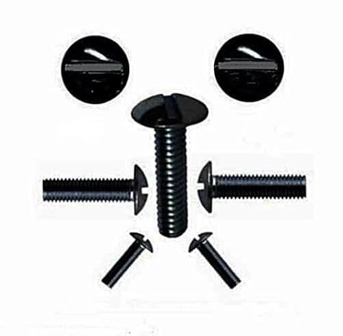 Becherschrauben Flachkopfschrauben M4 M5 M6 M8 Edelstahl Schwarz (10, 6 x 20)