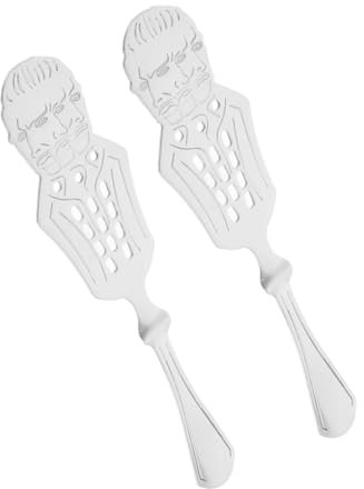 SECFOU 2stücke Edelstahl Absinthe Löffel Handlicher Dripper Mit Filter Für Bar Und Zuhause Hochwertiger Edelstahl Modernes Design Praktisch Für Täglichen Gebrauch