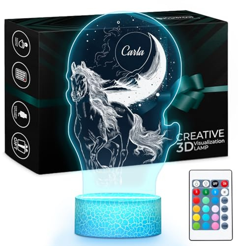 Maverton - Veilleuse LED Personnalisée Avec Impression - Cadeau Personnalisé - Cadeau Fille - Anniversaire - Lampe de chevet 22x15cm avec socle lumineux - Socle 16 Couleurs - Télécommande