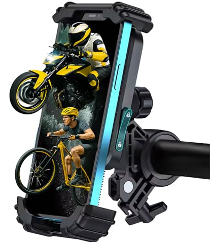 Endriel _Porta móvil moto antivibración_porta móvil bicicleta universal _ Rotación 360° _ Montaje rápido _ Compatible con todos los Smarphone 4.7-6.8_Garantía italiana.