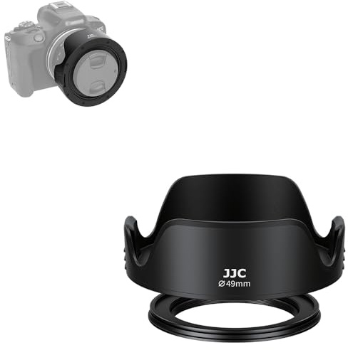 JJC 49mm Universal Tulip Flower Lens Hood, Reverse Buckle Sun Shade Compatible with Canon EF 50mm f/1.8 STM, RF-S 18-45mm f/4.5-6.3 IS STM, for Sony E 16mm f/2.8, FE 50mm f/1.8, E 55-210mm f/4.5-6.3