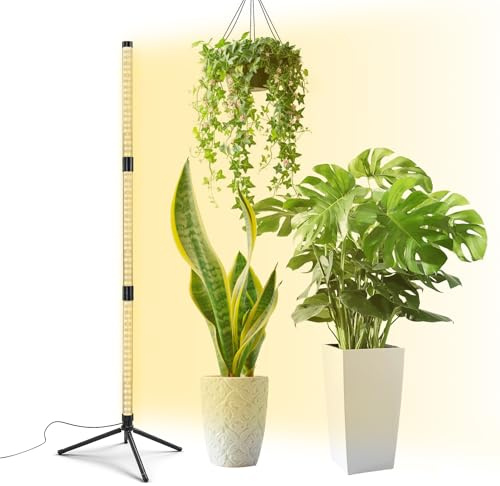 ZEBRAMOL Lampada a LED per piante, 42 W, spettro completo con 3 colori, 6/9/12H, altezza regolabile per piante grandi, regali per piante, amici e famiglie