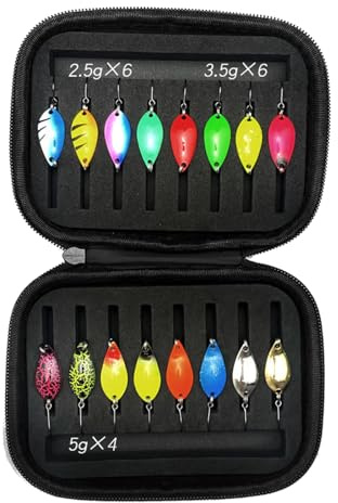 Fishing Spinner Hard Bait Storage Bag Spoon Fishing Lures The Spinner Blinker Parts Spoon Lures Metal Hook for Freshwater Saltwater