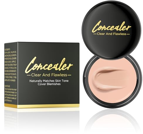 Concealer Wasserfest | Langanhaltender Akne-Concealer | Heller Hautton | deckt Sommersprossen | dunkle Augenringe und Aknenarben ab makelloses Foundation-Make-up