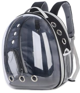 LOORGVEL Erweiterbarer Katzenrucksack mit Transparentem Frontfenster Atmungsaktivem Mesh und Geräumigem Zeltbett für Outdoor-Reisen und Komfortablen Transport Kleiner Haustiere