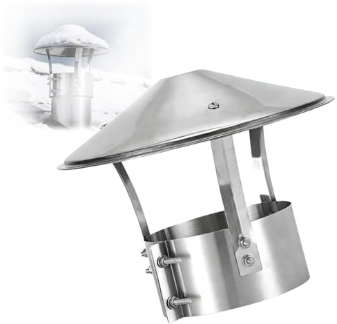 Cappello Comignolo Antipioggia in Acciaio Inox 304, Cappello Scarico for Esterni 75 100 200 220 250 315mm, Copertura for Camino Antipioggia, for sfiato del tetto(315mm/12.4”)