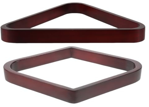 Toyvian Triangle de Billard en Bois Élégant 2pcs pour Positionnement Précis des Boules, Accessoire Portable pour Salle de Jeux et Divertissement à Domicile
