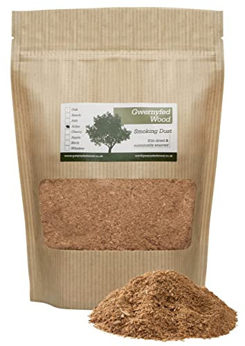 Fine Smoking/Smoker Dust 1.5 Litre. Milled to 0-1mm in Wales from our woodland for a perfect, long smoke. Apple, Oak, Cherry, Whiskey Barrel, Alder & Beech. (Alder)