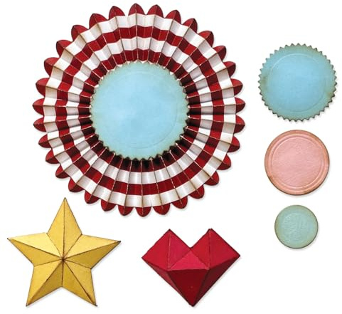 Sizzix Thinlits Die Set, Vault Rosettes by Tim Holtz, 6 Cutting Dies