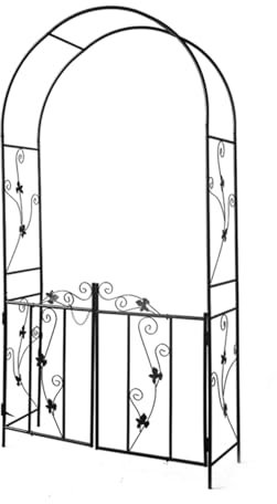 Yajuer Bogengitter für den Außenbereich, Garten-Bogenlaube aus Metall, Bögen, Dekorationen, Pergola für Kletterpflanzen, Hinterhof, Rasen, Hochzeit, Zeremonie, Terrasse