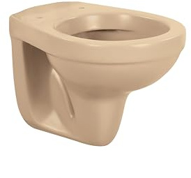 sanicomfort Wand-WC Beige Matt – Spülrandlos, Tiefspüler, ohne WC-Sitz