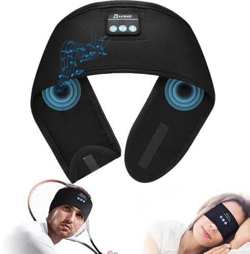 YiYunTE Sleep Headphones Headband, Bluetooth Sleep Eye Mask Headphones, Noise Cancelling Sleeping Headband Earphones with Type C, Sleeping Headphones Gadgets Gifts for Women Men Relaxation Meditation