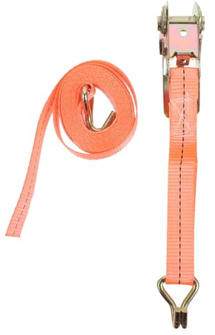 GOOHOCHY Truck Cargo Ratchet Strap 2.5cm X 3 Meter Polyester Heavy-duty Binding Belt with Double Hooks for Secure Luggage Fixing and Load Tightening in Transport