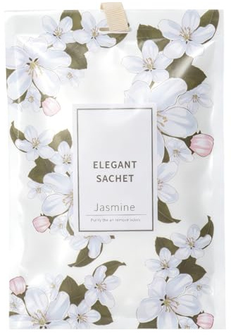 Huba 6 st doftpåsar, hängande doftpåsar för malar, lådor, garderober, bilar, naturliga långvariga deodorantpåsar, presentanvändning (jasmin)