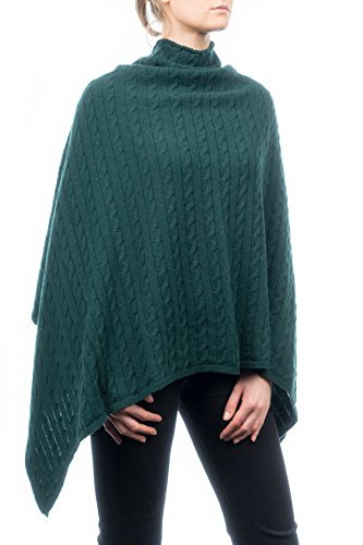 DALLE PIANE CASHMERE - Poncho kashmirblandning - Kvinna, gRÖN, one size