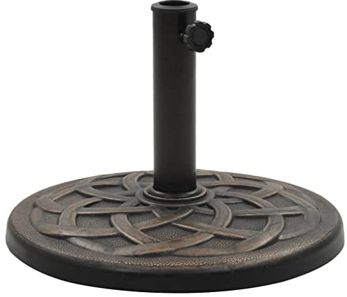 vidaXL Sonnenschirmfuß Rund 19 kg Bronze Polyharz