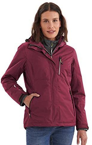Killtec Damen Funktionsjacke Mit Abzippbarer Kapuze Nira, pflaume, 50, 32262-000