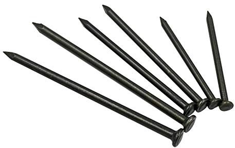 Schwarze Spezialstahlnägel, Rundkopfnägel, Stahlnägel für Baustellen, Bodennägel, 1 kg-25mm