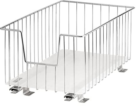 bremermann Schrank-Korbauszug 30 cm Breite mit Einlegeboden, Küchenschublade zum Nachrüsten, Vollauszug mit Teleskop-Schienen, ideal für Küche, Bad & Schlafzimmer, aus Metall (Chrom)