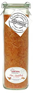 Candle Factory Big Jumbo Duftkerze aus pflanzlichem Stearin im hitzebeständigen Glas der Marke Weck®, ca. 100h Brennzeit, Duft: Thai-Sandelholz