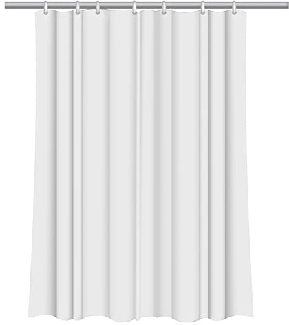 SEPIO | Tenda da doccia con ganci per tende, 180 x 200 cm, impermeabile, antibatterica, realizzata in materiale di alta qualità, pronta per il montaggio – per vasca da bagno e doccia (bianco)