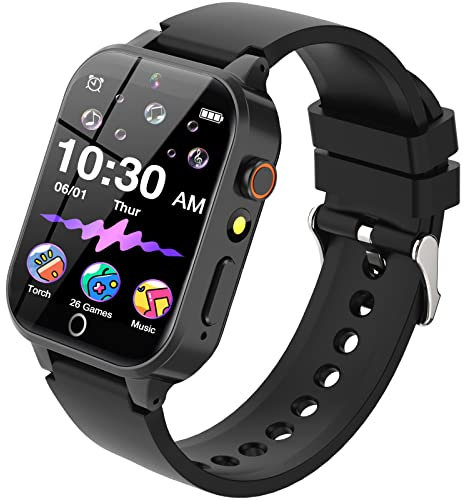 Kids Smart Watch Boys Girls,Smartwatch HD Touchscreen Games Music Player Video Alarm Step Counter, Kids Watch Toys Birthday Gifts for 4-12 Years Old