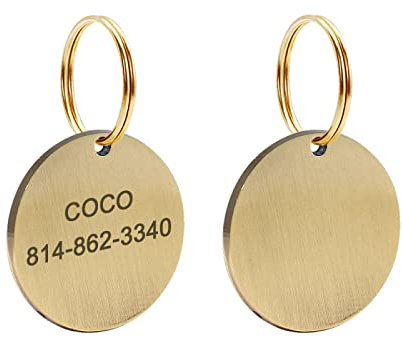 Personalisierte Hundemarke Mit Gravur,Klein,Mittel,Groß,Haustier-Typenschild,Edelstahl,Personalisierte Hundemarke,Ant lost,BRONZE,M