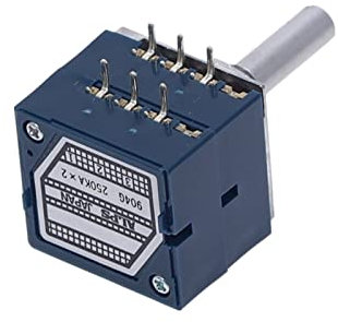 Variable Widerstände, einstellbares RotaPotentiometer, Potentiometer 10K 20K 50K 100K 250K 500K ALPS RK27 Potentiometer Dual 10~500KAX2 Schlitzdrehschalter 6Ppin Potentiometer (Farbe: 20k) (Farbe: