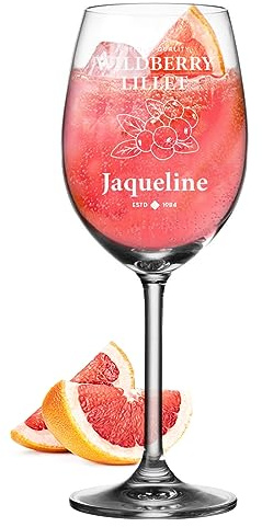 polar-effekt Leonardo Weinglas für Lillet 460 ml mit Gravur - personalisiertes Cocktailglas Frauen - für Sarti Spritz, Aperol und Wein - spülmaschinenfestes Trinkglas