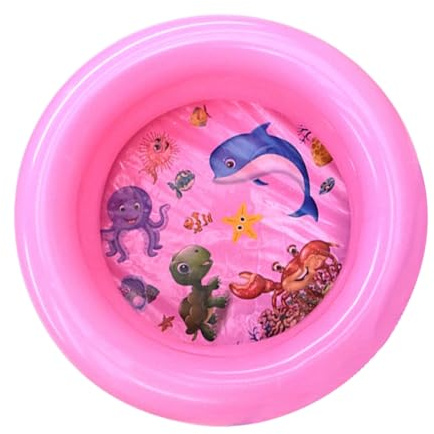 Paddling Pools for Kids, Round Inflatable Kiddie Pools Swimming Paddling Pool with Safety Floor Baby Inflatable Swimming Pool Toddler Swimpool Summer Water Toys for Kids Indoor Outdoor (PInk, 70x20cm)