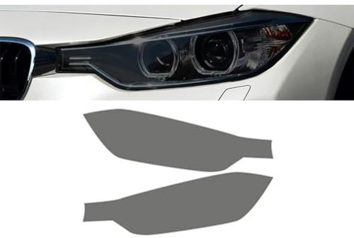 Zuphte Auto Scheinwerfer Folie für BMW F30/F31/2013-2019, Autoscheinwerfer Schutzfolie Rauchschwarz Transparent TPU Aufkleber