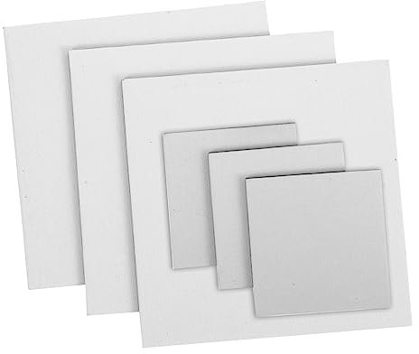 PHENOFICE 6stücke Teiliges Leinwandmalplatten Aus Reiner Baumwolle Blanke Canvas Boards Mit Glatter Oberfläche Und Abgerundeten Kanten Vielseitige Maltafeln Für Anfänger Und DIY-ölgemälde Un