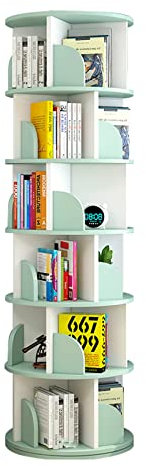 360 Grad drehbares Kinder-Baby-Bücherregal, kleines Bücherregal, 40 x 191 cm, Hellgrün