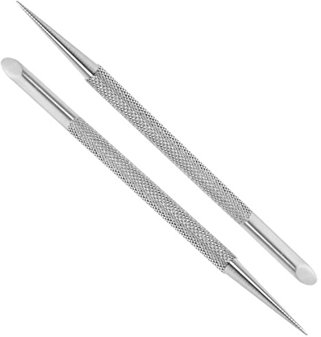 SHERCHPRY Nagelhautschieber 2 Stück Edelstahl Nagelhaut Entferner Werkzeug Für Naturnägel Und Künstliche Nägel Maniküre Pediküre Zubehör Für Nagelpflege Und Selbstgemacht Nail Art
