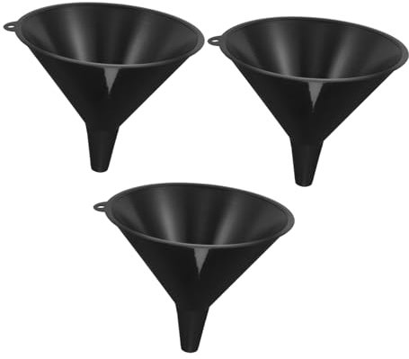 Alipis 3pièces Entonnoir à Huile Lot Pour Motos Véhicules Outils Vidange Plastique Entonnoirs Essence Réservoir Transmission Automobile