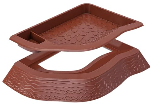 Schildkröten-Wassernapf - Reptilienschale mit sanfter Rampe | Anti-Rutsch-Futter- und Wasserpool zum Einweichen von Einstreu aus dem Wasserbereich durch einen innovativen, fördernden Sauberkeit und