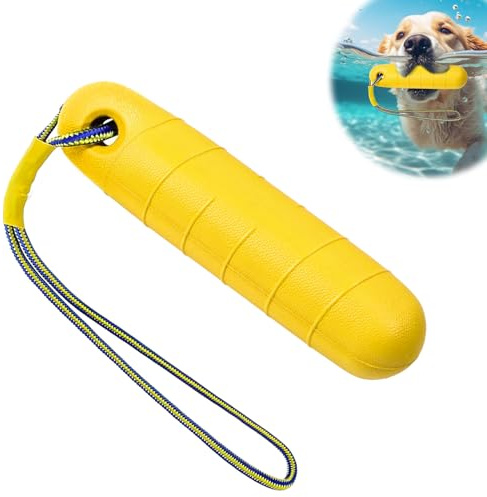 Feirdhoo Hundleksak, vattenleksak hund, interaktiv hundleksak, 22 cm simleksak, hundar med nylonrep, träning och apportering i vattnet, för medelstora, stora hundar