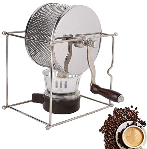 KLYDBMYT Mini tostadora Manual de Granos de café, máquina tostadora de café casera con Rodillos de Acero Inoxidable y asa para cafeterías y Tiendas.