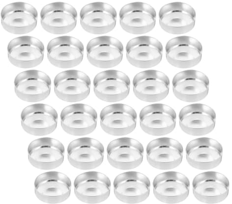 Cabilock Contenitori per Candele Resistenti al Calore e Facili da Conservare in Alluminio Argento Set 150 Pezzi per Realizzare Candele Profumate Fai da Te e Cerimonie e Cerimonie