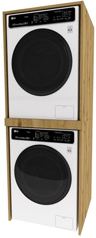 möbelkap Waschmaschinenschrank Slim – Waschmaschinen Überbauschrank aus Artisan-Eiche – 66x180x51,2 cm – Offenes Bad- & Hauswirtschaftsregal – für Waschmaschine oder Trockner geeignet