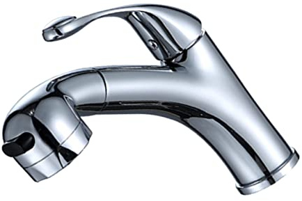 LIFKOME Rubinetto Lavabo e Bagno in con Doccetta Estraibile Miscelatore Monocomando per Acqua e Fredda con Tubo Flessibile Design Ergonomico e Resistente Accessorio Essenziale per