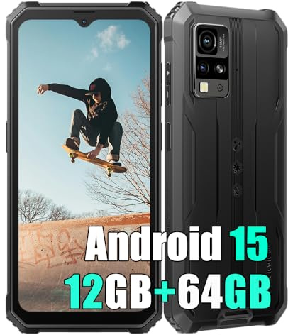 Blackview BV4800 SE Android 15 Téléphone Portable Incassable, 4G Ruggedisé Débloqué 12GB+64GB/2To,Écran 6.56'' 90Hz Smartphone Incassable,16MP IA,IP69K Résistant à l'eau/3 Slot/GPS/NFC/OTG/Gemini AI