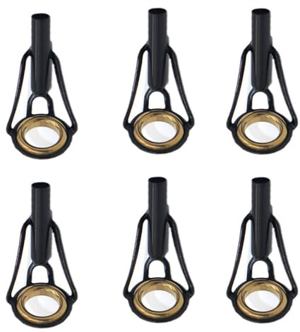 6 Stück Rutenspitzen Reparatur Set, Rutenspitzen Reparaturset, 2-6mm Rutenspitze Ersatz Rutenringe Angelrute Spitze Reparatur, Geeignet für Süßwasser-/Salzwasserangler, Angelruten-Reparaturset