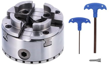 Baxnore Portabrocas de torno autocentrante, herramienta de carpintería de metal M40 de 4 mordazas con sujeción de alta precisión para torneado de madera y carpintería, modelo KP96
