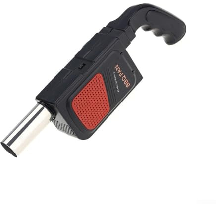 Elektrisches Gebläse für Grill, Camping und Picknick, 26,5 cm, mit ABS/Metall, kompatibel mit Holzkohlegrills, Lagerfeuer, Kamine, batteriebetrieben (4 AA, nicht im Lieferumfang enthalten)