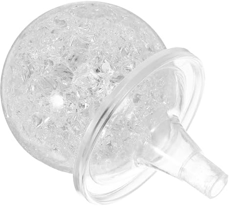 BESTonZON Esfera de Cristal Redonda Plata, Adorno Decorativo Compacto | Bola de Cristal Adivinacion, Globo Transparente Diy, Uso en Oficina y Escritorio