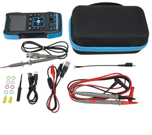 3 in 1 Digital Oscilloscope Multimeter Signal Generator, 50MHz Bandwidth 250MS/s Sampling, Dual Channel FPGA+ARM HD Screen With 3000mAh Battery, For Lab Repair(2C53T)