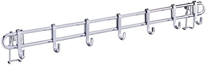 WENKO Hakenleiste Style mit 7 Haken, Wandleiste, Küchen-Reling